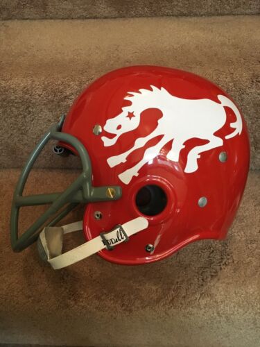 Riddell Kra-Lite RK2 Suspension Football Helmet 1963 Denver Broncos Cowcatcher Sports Mem, Cards & Fan Shop:Fan Apparel & Souvenirs:Football-NFL Riddell   