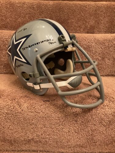 Bob Lilly Autographed Stats TK2 Dallas Cowboys Football Helmet Authentic Paint Sports Mem, Cards & Fan Shop:Fan Apparel & Souvenirs:Football-NFL Riddell   