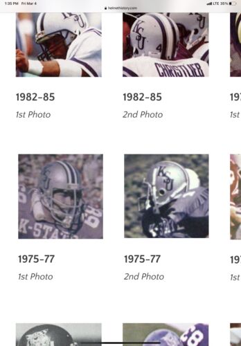 1975 Kansas State Wildcats TK Suspension Football Helmet- Reproduction Authentic Sports Mem, Cards & Fan Shop:Fan Apparel & Souvenirs:College-NCAA WESTBROOKSPORTSCARDS
