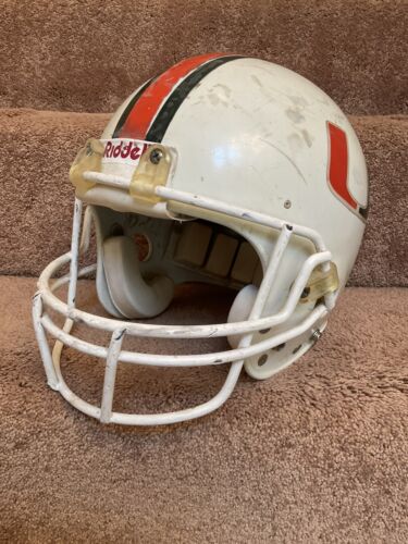 Miami Hurricanes Game Used Riddell PAC-3 Football Helmet 1978-84 Sports Mem, Cards & Fan Shop:Fan Apparel & Souvenirs:College-NCAA Schutt