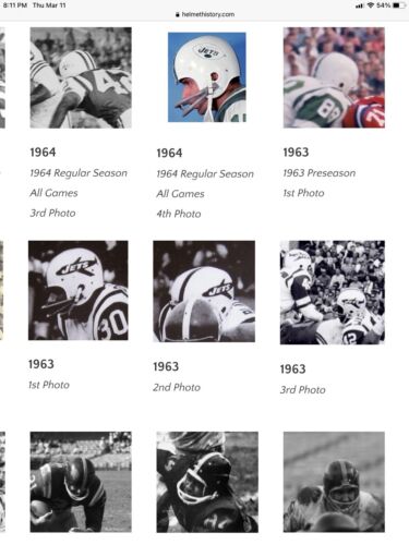 Riddell Kra-Lite RK2 Suspension Football Helmet 1963 New York Jets Sports Mem, Cards & Fan Shop:Fan Apparel & Souvenirs:Football-NFL Riddell   