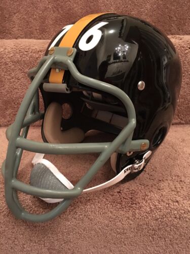 Riddell Kra-Lite RK2 Suspension Football Helmet 1963 Pittsburgh Steelers Playoff Sports Mem, Cards & Fan Shop:Fan Apparel & Souvenirs:Football-NFL Riddell   