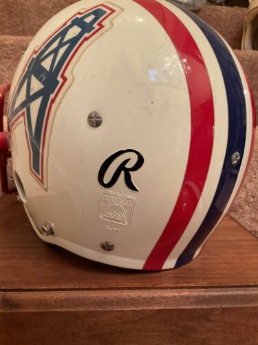 Authentic Vintage Houston Oilers Rare Rawlings RTS Football Helmet 1981 Sports Mem, Cards & Fan Shop:Game Used Memorabilia:Football-NFL:Helmet WESTBROOKSPORTSCARDS   