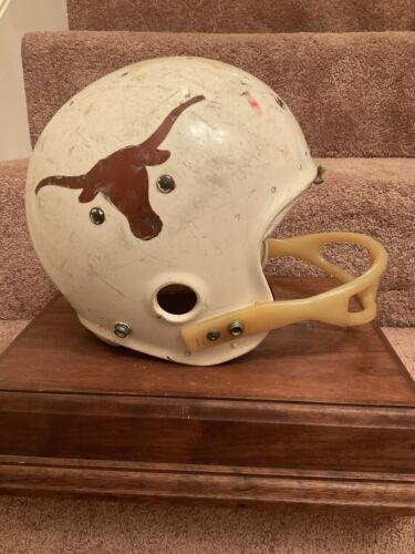 Vintage Kelley Football Helmet Authentic Texas Longhorns Decals Not Clear Shell Sports Mem, Cards & Fan Shop:Fan Apparel & Souvenirs:College-NCAA Kelley   