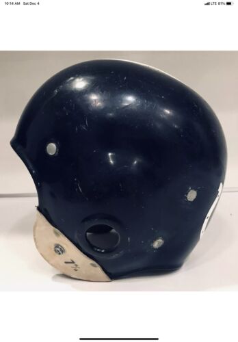Riddell 1950s RT2 Football Helmet Blue Under Clear Shell Baltimore Colts Shula Sports Mem, Cards & Fan Shop:Fan Apparel & Souvenirs:Football-NFL Riddell