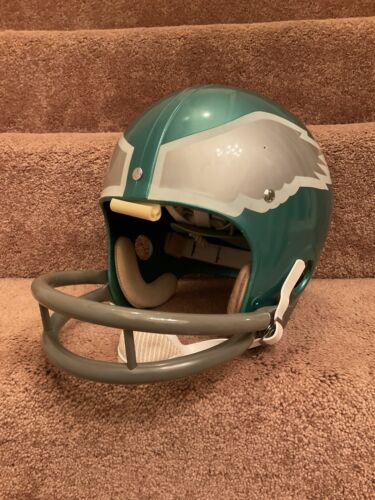 Vintage Riddell Kra-Lite TK2 Football Helmet 1974 Philadelphia Eagles Bradley Sports Mem, Cards & Fan Shop:Fan Apparel & Souvenirs:Football-NFL Riddell
