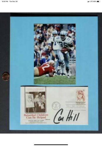 Calvin Hill Autographed Riddell Kra-Lite TK2 Football Helmet 1973 Dallas Cowboys Sports Mem, Cards & Fan Shop:Fan Apparel & Souvenirs:Football-NFL Riddell   