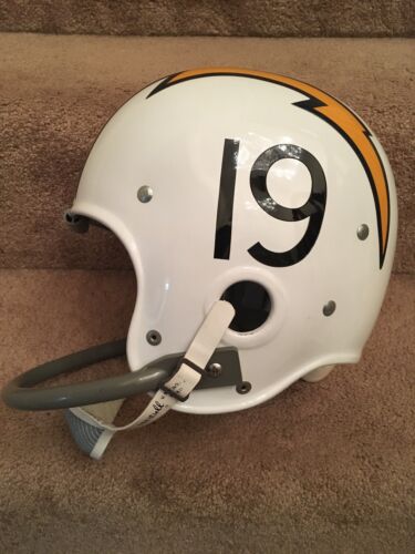 Riddell Kra-Lite RK2 Suspension 1963 San Diego Chargers Football Helmet Alworth Sports Mem, Cards & Fan Shop:Fan Apparel & Souvenirs:Football-NFL Riddell   