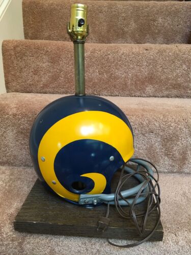 Vintage Riddell 1973 Los Angeles Rams Kra-Lite Old Football Helmet Lamp Rare! Sports Mem, Cards & Fan Shop:Fan Apparel & Souvenirs:Football-NFL Riddell   