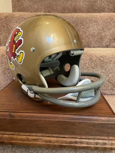 1967 Iowa State Cyclones TK Suspension Football Helmet Authentic Reproduction Sports Mem, Cards & Fan Shop:Fan Apparel & Souvenirs:College-NCAA WESTBROOKSPORTSCARDS   