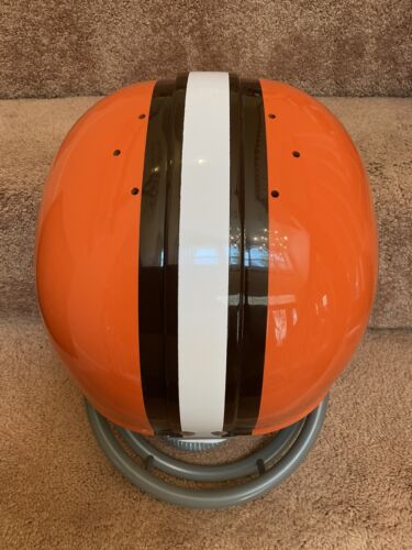 RK4 Husky Vintage Style Football Helmet 1960 Cleveland Browns Jim Brown Sports Mem, Cards & Fan Shop:Game Used Memorabilia:Football-NFL:Helmet WESTBROOKSPORTSCARDS   