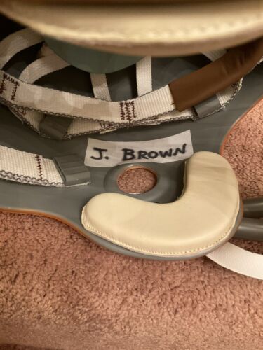 RK Vintage Style Cleveland Browns Suspension Football Helmet Jim Brown Sports Mem, Cards & Fan Shop:Game Used Memorabilia:Football-NFL:Helmet WESTBROOKSPORTSCARDS