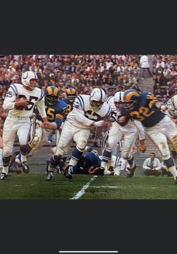 Los Angeles Rams Throwback RK4 Football Helmet Painted Horns 1950s Cowcatcher Sports Mem, Cards & Fan Shop:Fan Apparel & Souvenirs:Football-NFL WESTBROOKSPORTSCARDS   