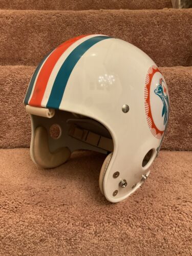 Vintage 1972 Riddell Kra-Lite II Football Helmet Miami Dolphins Undrilled! Sports Mem, Cards & Fan Shop:Fan Apparel & Souvenirs:Football-NFL Riddell   