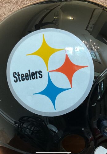 1 Full Size Pittsburgh Steelers Vintage Authentic Thin Mil Football Helmet Decal Sports Mem, Cards & Fan Shop:Autographs-Original:Football-NFL:Helmets WESTBROOKSPORTSCARDS