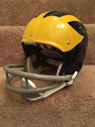 Michigan Wolverines Riddell Kra-Lite 1959 - 1974 Suspension Football Helmet Sports Mem, Cards & Fan Shop:Fan Apparel & Souvenirs:College-NCAA Riddell