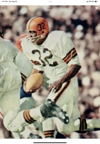 RK4 Husky Vintage Style Football Helmet 1960 Cleveland Browns Jim Brown Sports Mem, Cards & Fan Shop:Game Used Memorabilia:Football-NFL:Helmet WESTBROOKSPORTSCARDS