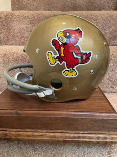 1967 Iowa State Cyclones TK Suspension Football Helmet Authentic Reproduction Sports Mem, Cards & Fan Shop:Fan Apparel & Souvenirs:College-NCAA WESTBROOKSPORTSCARDS   