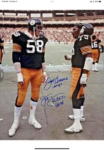 TK2 Style Custom Football Helmet Pittsburgh Steelers Jack Lambert NJOP Facemask Sports Mem, Cards & Fan Shop:Autographs-Original:Football-NFL:Helmets WESTBROOKSPORTSCARDS