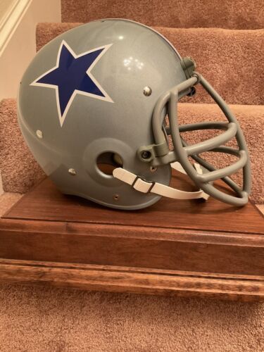 Bob Lilly TK2 Style 1966 Dallas Cowboys Football Helmet Authentic Color Paint Sports Mem, Cards & Fan Shop:Fan Apparel & Souvenirs:Football-NFL Riddell