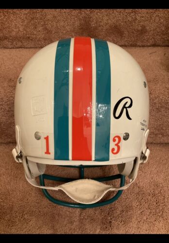 Vintage Rawlings HCVP Football Helmet Custom Miami Dolphins Dan Marino 1980 Sports Mem, Cards & Fan Shop:Fan Apparel & Souvenirs:Football-NFL Riddell