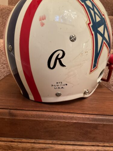 Authentic Vintage Houston Oilers Rare Rawlings RTS Football Helmet 1981 Sports Mem, Cards & Fan Shop:Game Used Memorabilia:Football-NFL:Helmet WESTBROOKSPORTSCARDS   