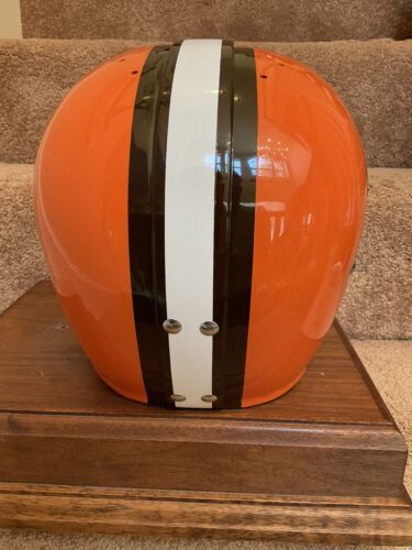 RK4 Husky Vintage Style Football Helmet 1960 Cleveland Browns Jim Brown Sports Mem, Cards & Fan Shop:Game Used Memorabilia:Football-NFL:Helmet WESTBROOKSPORTSCARDS