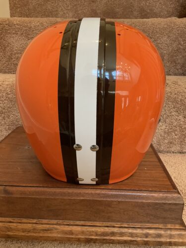 RK4 Husky Vintage Style Football Helmet 1960 Cleveland Browns Jim Brown Sports Mem, Cards & Fan Shop:Game Used Memorabilia:Football-NFL:Helmet WESTBROOKSPORTSCARDS   