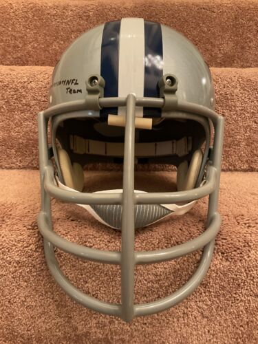 Bob Lilly Autographed Stats TK2 Dallas Cowboys Football Helmet Authentic Paint Sports Mem, Cards & Fan Shop:Fan Apparel & Souvenirs:Football-NFL Riddell   