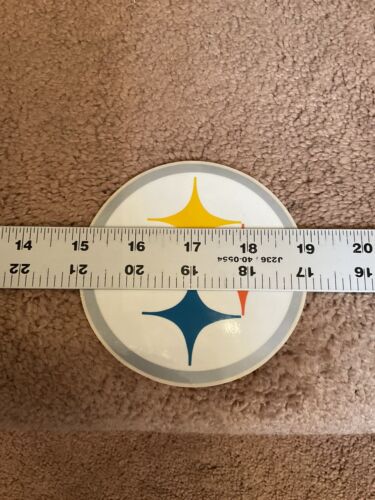 1 Full Size Pittsburgh Steelers Vintage Authentic Thin Mil Football Helmet Decal Sports Mem, Cards & Fan Shop:Autographs-Original:Football-NFL:Helmets WESTBROOKSPORTSCARDS
