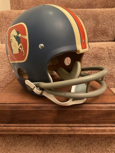 Vintage Riddell Authentic Denver Broncos Kra-Lite TK2 1971 Football Helmet Rare Sports Mem, Cards & Fan Shop:Fan Apparel & Souvenirs:Football-NFL Riddell