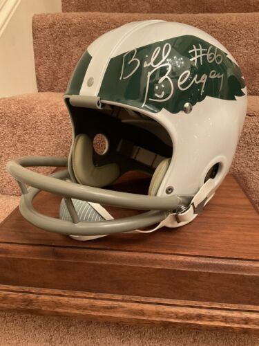 Bill Bergy Autographed Philadelphia Eagles Riddell Kra-Lite RK2 Football Helmet Sports Mem, Cards & Fan Shop:Autographs-Original:Football-NFL:Helmets WESTBROOKSPORTSCARDS