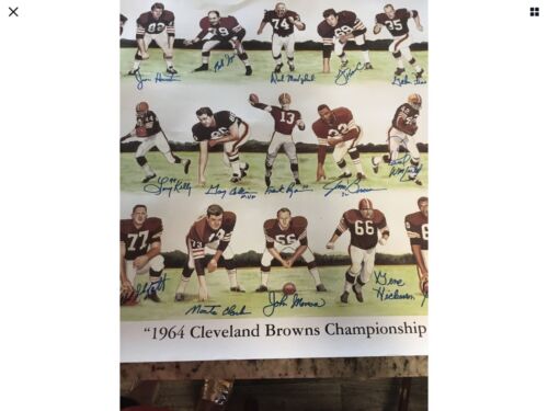 CLEVELAND BROWNS 1964 CHAMPIONSHIP TEAM 24 Players SIGNED Autograph JIM BROWN Sports Mem, Cards & Fan Shop:Autographs-Original:Football-NFL:Photos WESTBROOKSPORTSCARDS
