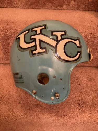 carolina tar heels football helmet Vintage North Carolina Tar Heels 1981 Riddell PAC-3 Football Helmet De – WESTBROOKSPORTSCARDS