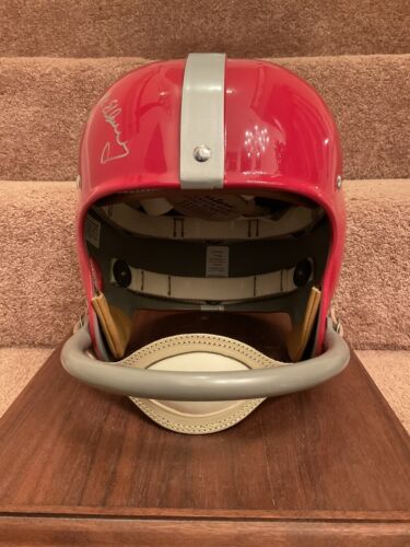 Hugh “The King” McElhenny Autographed 1955 Style RT Suspension Football Helmet Sports Mem, Cards & Fan Shop:Game Used Memorabilia:Football-NFL:Helmet WESTBROOKSPORTSCARDS