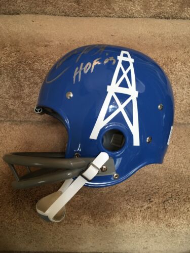 Riddell kra-Lite RK2 Suspension Football Helmet Houston Oilers Elvin Bethea Autograph Sports Mem, Cards & Fan Shop:Autographs-Original:Football-NFL:Helmets WESTBROOKSPORTSCARDS