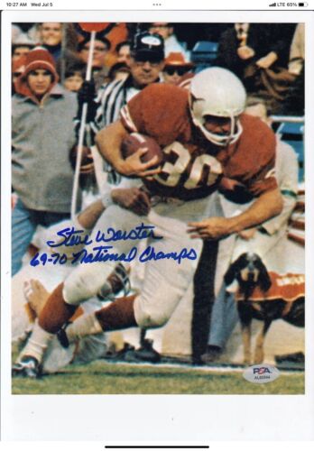 Vintage 1969-1970s Wilson Football Helmet Custom Texas Longhorns Steve Worster Sports Mem, Cards & Fan Shop:Fan Apparel & Souvenirs:Football-NFL Wilson   