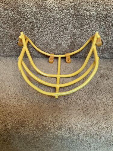 Vintage Schutt 1969 NJOP Large Red Dot Yellow Gold Football Helmet Face Mask