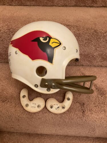 Vintage Game Used Rawlings HND Football Helmet St. Louis Cardinals Jim Otis? Sports Mem, Cards & Fan Shop:Fan Apparel & Souvenirs:Football-NFL Rawlings