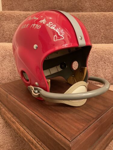 Hugh “The King” McElhenny Autographed 1955 Style RT Suspension Football Helmet Sports Mem, Cards & Fan Shop:Game Used Memorabilia:Football-NFL:Helmet WESTBROOKSPORTSCARDS   