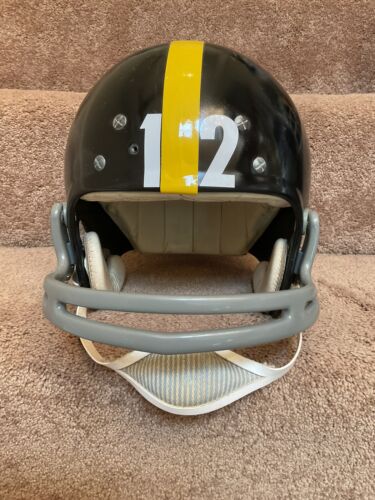 Vintage RARE Rawlings HND-9 Football Helmet Pittsburgh Steelers Terry Bradshaw Sports Mem, Cards & Fan Shop:Fan Apparel & Souvenirs:Football-NFL Rawlings