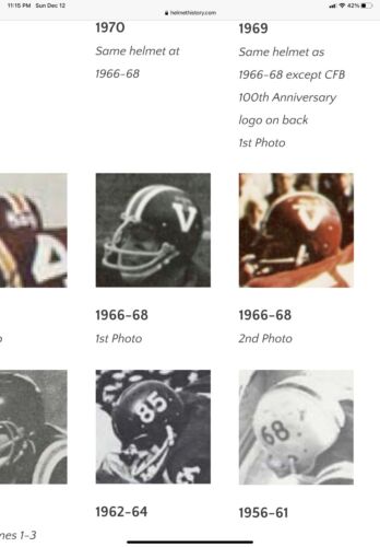 Virginia Tech Hokies Authentic Game Used Riddell Kra-Lite RK2 Football Helmet Sports Mem, Cards & Fan Shop:Fan Apparel & Souvenirs:College-NCAA Riddell