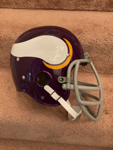 Minnesota Vikings Painted Horns RK2 Style Suspension Football Helmet Tinglehoff Sports Mem, Cards & Fan Shop:Fan Apparel & Souvenirs:Football-NFL Riddell