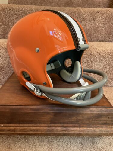 RK4 Husky Vintage Style Suspension Football Helmet Cleveland Browns Jim Brown Sports Mem, Cards & Fan Shop:Game Used Memorabilia:Football-NFL:Helmet WESTBROOKSPORTSCARDS