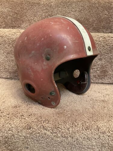 Riddell 1950s RT2 Vintage Football Helmet Rare Snap In Jaw Pads Type Sports Mem, Cards & Fan Shop:Fan Apparel & Souvenirs:Football-NFL Riddell