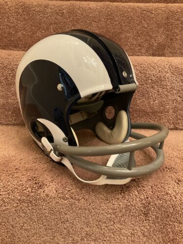 Los Angeles Rams Painted Horns RK2 Style Suspension Football Helmet Josephson Sports Mem, Cards & Fan Shop:Fan Apparel & Souvenirs:Football-NFL Riddell