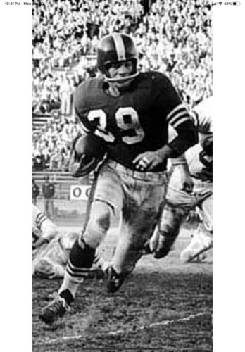 Hugh “The King” McElhenny Autographed 1955 Style RT Suspension Football Helmet Sports Mem, Cards & Fan Shop:Game Used Memorabilia:Football-NFL:Helmet WESTBROOKSPORTSCARDS   