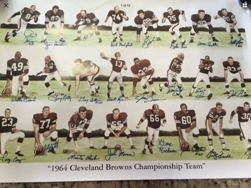 CLEVELAND BROWNS 1964 CHAMPIONSHIP TEAM 24 Players SIGNED Autograph JIM BROWN Sports Mem, Cards & Fan Shop:Autographs-Original:Football-NFL:Photos WESTBROOKSPORTSCARDS