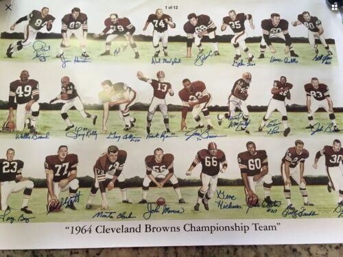 CLEVELAND BROWNS 1964 CHAMPIONSHIP TEAM 24 Players SIGNED Autograph JIM BROWN Sports Mem, Cards & Fan Shop:Autographs-Original:Football-NFL:Photos WESTBROOKSPORTSCARDS   