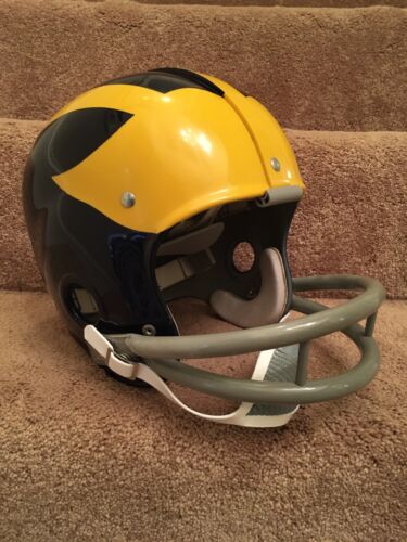 Michigan Wolverines Riddell Kra-Lite 1959 - 1974 Suspension Football Helmet Sports Mem, Cards & Fan Shop:Fan Apparel & Souvenirs:College-NCAA Riddell   